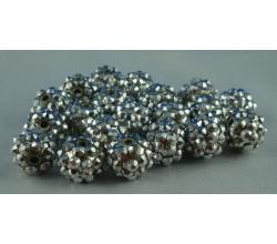 50 Shamballa Strassperlen  Beads 10mm silber